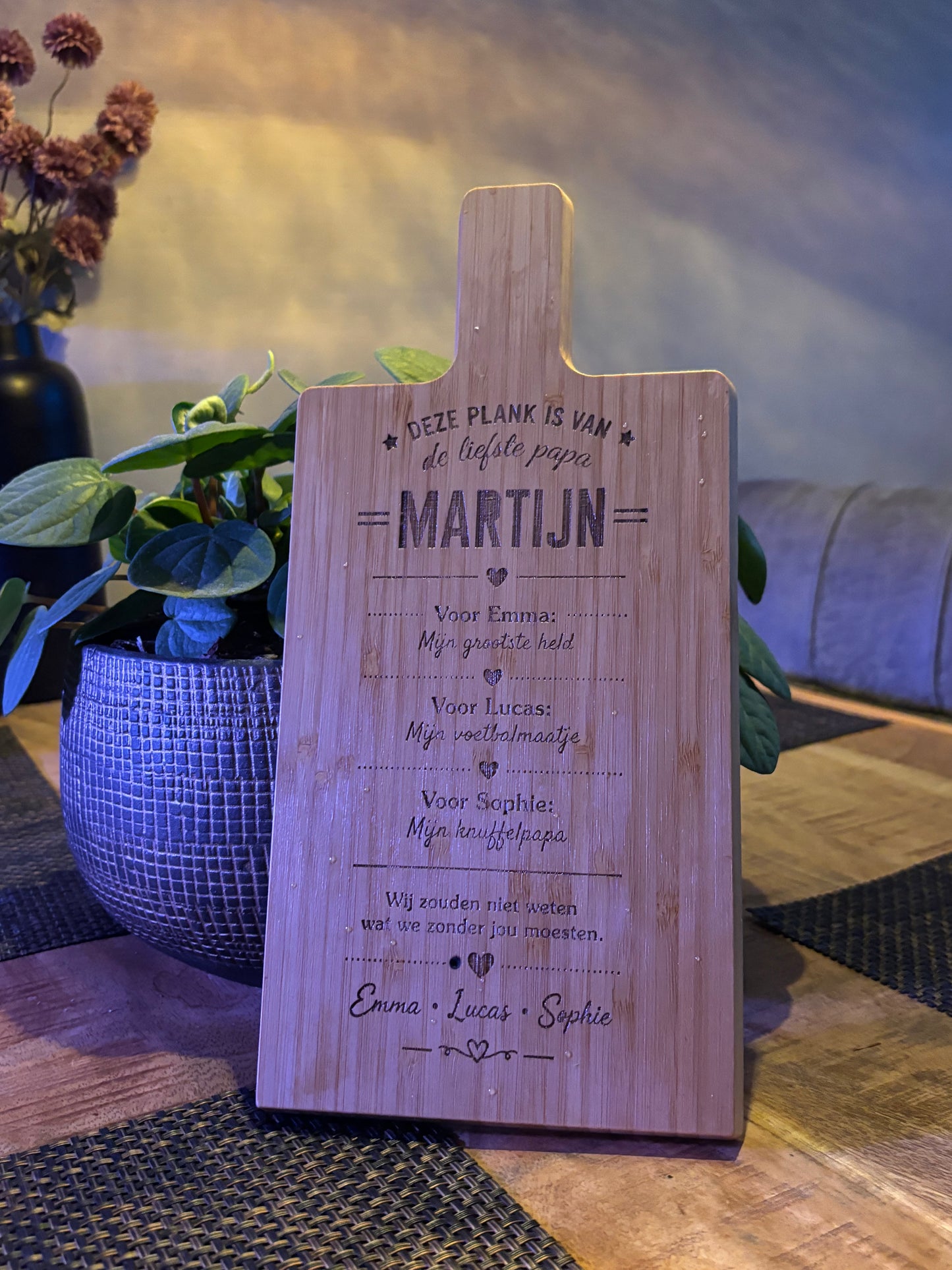 Gepersonaliseerde Borrelplank - Vaderdagcadeau